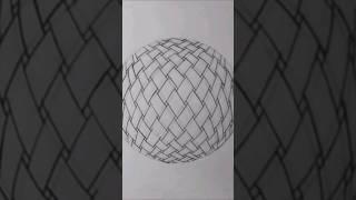 Esfera formada con una malla o tejido. Dibujo. Sphere formed by a mesh or fabric. Drawing. #art