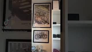 update my walk in closet with personalized posters on the bike from desenio #walkincloset #desenio