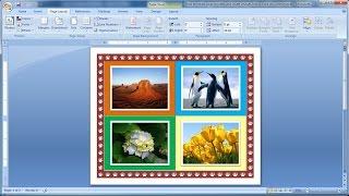 How to Create Page Borders and Insert Images Into a Word Document Table  Microsoft word tutorial