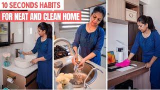 10 Second Habits for Neat and Clean Home  Time Saving Cleaning and Organizing Tips