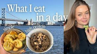 what i eat in a day as a vegan runner  EASY and high protein