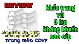 Khẩu Trang Vải 3 Lớp kháng khuẩn Cao Cấp Sản Phẩm Cần Thiết Trong Mùa COVY Cho Mọi Nhà