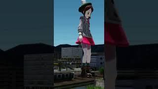 MMD giantess 巨大娘　巨大化したユウリちゃんが街で遊ぶよ