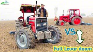 MF tractor 485 4x4 VS Belarus 820 4x4Full Levar down Pulling Cultivatorsکرو پھر چیک