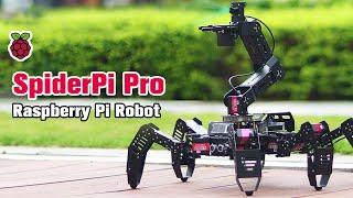 SpiderPi Pro  Hiwonder Hexapod Robot with AI Vision Robotic Arm Powered by Raspberry Pi 4B 4GB