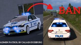 ‍️TruckersMP Game Moderator in Calais-Duisburg  Police Patrol #3