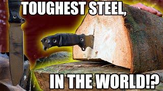 They say this is the toughest Knife steel ever Made INFI STEEL DESTRUCTION