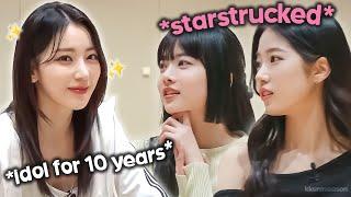 eunchae & kazuha got *starstruck* when they first saw sakura