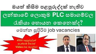 Top Job Vacancies for Freshers in Sri Lankan PLC Companies 2024  No Experience Needed