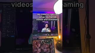 Colorful lighting setup for TikTok videos and Twitch streaming Links in caption