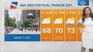 Live Doppler 13 AES 500 Festival Parade forecast  Saturday May 25 2024