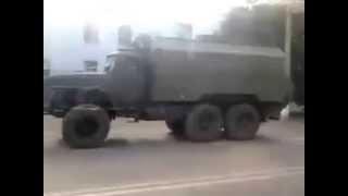 Krasnodon Luhansk region occupied by LNR terrorists equipment video