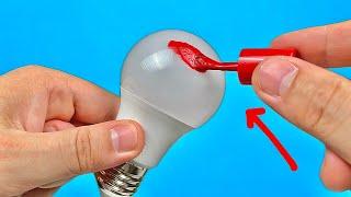 The LED light bulb will never go out Just apply NAIL POLISH
