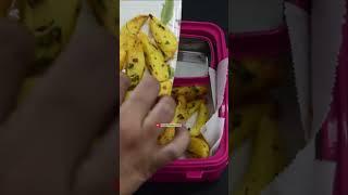 Kids School Tiffin Ideas - Potato Wedges & Apple - Kids School Tiffin Ideas @magicofindianrasoi