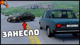 ЗАДНИЙ ПРИВОД В ДОЖДЬ Как ДОЕХАТЬ ЖИВЫМ? - BeamNg Drive