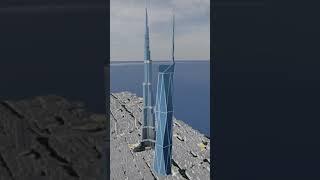 Merdeka 118 and Burj Khalifa  Size Comparison #Shorts