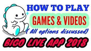 Bigo live app 2018  How to play games and videos in bigo live app  Bigo live me pubg kaise khele