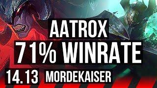 AATROX vs MORDEKAISER TOP  71% winrate 800 Legendary  VN Grandmaster  14.13