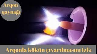 Argon welding video in chamfered pipe welding root masterjob
