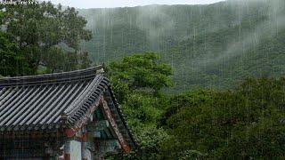 Hearing the Sound of Rain in a Traditional Korean House in the Mountains  Rain Sound for Sleeping