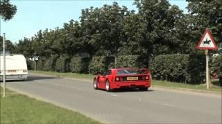 Over 20 Ferrari F40 Accelerating - Amazing Sounds Turbos and Crackles.