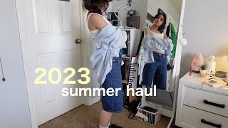 2023 SUMMER CLOTHING HAUL  jorts tops bathing suits accessories + more