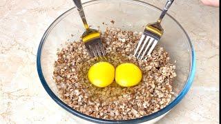 Buckwheat and 2 eggs A delicious dinner made from simple ingredients