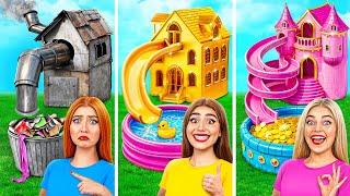 One Colored House Rich vs Broke vs Giga Rich  Funny Challenges by Multi DO Smile