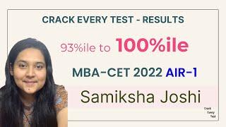 100%ile in MBA CET  CET AIR-1  Her Prep Story & Growth  CET Motivation  Crack Every Test Result