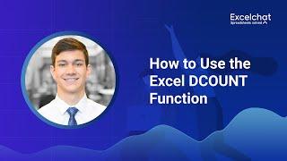 How to Use the Excel DCOUNT Function