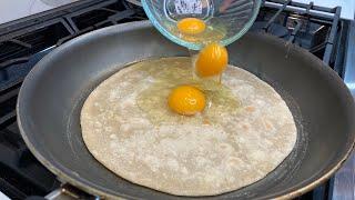 Just pour eggs on the tortilla and the result will be amazing delicious  No bake@MJtastykitchen