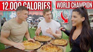 BROTHERS vs WORLD RECORD competitive eater *12000 calorie challenge*