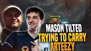 Mason Tilted While Trying to Carry Arteezy as IO ft. Arteezy Leostyle vs. Febby