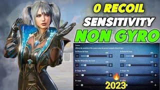 BEST SENSITIVITY SETTINGS WITHOUT GYROSCOPE + 0 RECOIL IN PUBGMBGMI 2023 NON GYRO SENSITIVITY 2023