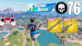 76 Elimination Solo Vs Squads Gameplay Wins Fortnite Chapter 5 PS4 Controller