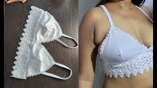 DIY Easy Bralette Making At Home  Handmade Lingerie