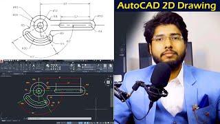 AutoCAD 2D Practice Drawing  Making 2D Drawing with Dimensions