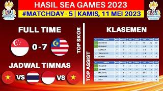 Hasil SEA GAMES 2023 Hari Ini - Singapura vs Malaysia - Klasemen SEA GAMES 2023 Sepak Bola