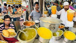 Best Street Food In Delhi  Desi Ghee Chole Bhature  Sadar Bazar Street Food  Indian Street Food