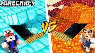 TAJNY DOM POD DIAMENTAMI VS TAJNY DOM POD LAWĄ W MINECRAFT  Vito vs Bella