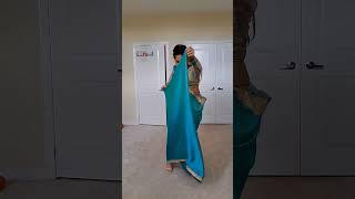 How to  Modern saree draping with salwar pants . #sareedrapping  #sareedrapingstyles #modernsaree