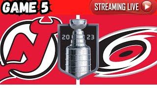 New Jersey Devils vs Carolina Hurricanes Game 5 LIVE  NHL Stanley Cup Playoffs 2023 Stream PxP