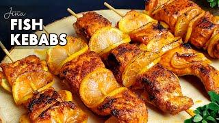 Fish Kebabs  Fish Skewers  Pan-fried Fish Skewers  The best marinated fish kebabs