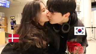 My long distance boyfriend finally came to visit me   Korea Denmark couple vlog