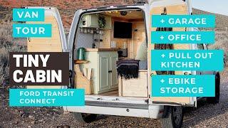 Cozy Cabin Vibes in this TINY Van  Ford Transit Connect DIY Conversion Van Tour
