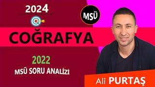 2022 MSÜ COĞRAFYA SORULARI ve ÇÖZÜMLERİ