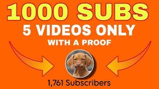 How to Get 1000 Subscribers in just 5 Videos