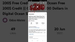 Get Free 200$ Credits On Digital Ocean Sign Up   httpsm.do.coc9fce3870468c   #shorts