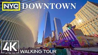 4K Walking Tour through the Largest US City - Walking through Downtown New York + Real City Sounds