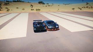 Forza Horizon 3 - Bugatti Veyron SS vs Ultima Evolution 1020 Drag Race